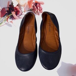 Lucky Brand Women's Navy-Blue Ballet Flats